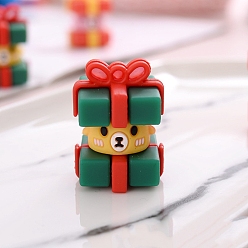 Зеленый Пластиковые подвески из пвх, подарок с медведем, зелёные, 38x27 мм