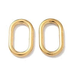 Настоящее золото 18K 304 нержавеющей стали связывающий кольца, овальные, ионное покрытие (ip), реальный 18 k позолоченный, 19x11.5x2 мм, внутренний диаметр: 14x7 мм