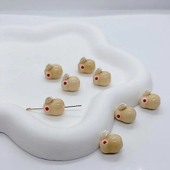 пшеница 10шт. фарфоровые бусины ручной работы, для аксессуаров ручной работы своими руками, для украшения ожерелья/браслета, кролик, цвет пшеницы, 13.5 мм, отверстие : 2 мм