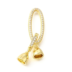 Настоящее золото 18K Реечное покрытие латунь микро паве прозрачный кубический цирконий складные застежки, долговечный, без свинца и без кадмия, овальные, реальный 18 k позолоченный, 41 мм