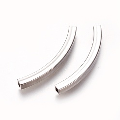 Нержавеющая Сталь Цвет Устойчивые к потускнению 304 трубки из нержавеющей стали, квадратное отверстие, цвет нержавеющей стали, 45x4x4 мм, отверстие : 3x3 мм