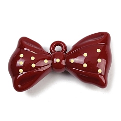 Темно-Красный Большие подвески из непрозрачной акриловой эмали, bowkont, темно-красный, 32x56x15.5 мм, отверстие : 3.5 мм