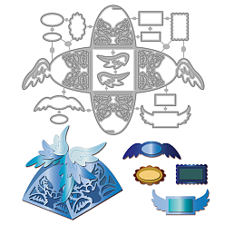 Box Трафареты для резки углеродистой стали с крыльями ангела, для diy scrapbooking, Фотоальбом, декоративная бумага для тиснения, форма для поздравительных открыток, коробка, 172x241x0.8 мм