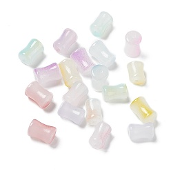 (52) Непрозрачная лаванда Стеклянные бусины из имитации нефрита, бамбуковые палочки, разноцветные, 12x8.5~9 мм, отверстие : 1.5 мм, Около 729 шт / 1000 г
