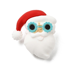 Santa Claus Силиконовые бусины, фокусные бусы, белые, Дед Мороз, 31x29x14.5 мм, отверстие : 2.8 мм