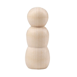 Цвет Древесины Незаконченные деревянные куклы, деревянные пустые колышки, для детского творчества поделки с игрушками, деревесиные, 2.8x7 см