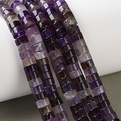 Аметист Природный аметист нитей бисера, диск, Heishi бусы, 6x3.5 мм, отверстие : 0.8 мм, около 113 шт / нитка, 15.35'' (39 см)