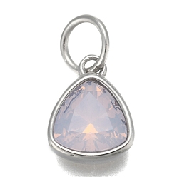 чертополох 304 из нержавеющей стали кубического циркония кулон, треугольные, цвет нержавеющей стали, чертополох, 12.5x9.5x5 мм, отверстие : 5 мм