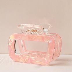 Светло-Коралловый Прямоугольные акриловые заколки для волос в виде когтей, аксессуары для волос для женщин девушка, свет коралловый, 50x40x40 мм