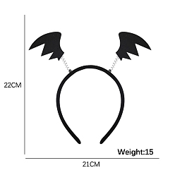 Wing Ленты для волос из ткани на Хэллоуин, аксессуары для волос для украшения вечеринок, крыло, 220x210 мм