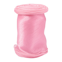 Hot Pink 12M Polyester Yarn Tape, for Gift Wrapping, Hot Pink, 4-5/8 inch(117mm)~4-3/4 inch(120mm)