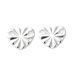 Посеребрённый Подвески из латуни, без кадмия и без свинца, сердце, 925 серебро покрытием, 6x7x0.5 мм, отверстие : 1.2 мм