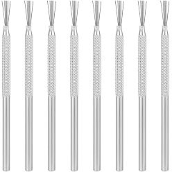 Нержавеющая Сталь Цвет 8шт. из нержавеющей стали, глиняная керамика, скульптура, перо, проволока, текстура, инструмент, цвет нержавеющей стали, 13.5x0.6 см