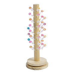 Blanched Almond Wood Floor-to-ceiling Lollipop Stands, Flat Round, Blanched Almond, 160x440mm