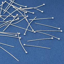 Серебро Латунные штифты, без свинца, без кадмии и без никеля, серебряные, 27x1 мм, Руководитель: 2 mm, 18 датчик