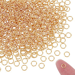 Doré  Laiton Anneaux ouverte, or, Jauge 21, 6x0.7mm, diamètre intérieur: 4.5 mm