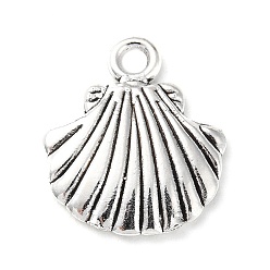 Античное Серебро Сплавочные подвески тибетского стиля, шарм из ракушек, античное серебро, 18x15.5x2 мм, отверстие : 2 мм, Около 431 шт / 500 г