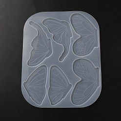 White DIY Butterfly Hair Clip Silicone Molds, Resin Casting Molds, for UV Resin & Epoxy Resin Craft Making, White, 235x185x4.5mm, Inner Diameter: 93~110x50~70mm