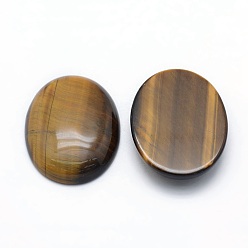 Tiger Eye Natural Tiger Eye Cabochons, Oval, 40x30x7.5~8mm