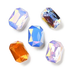 (52) Непрозрачная лаванда K 9 кабошоны из стеклянного страза, граненые, задние и задние, прямоугольные, разноцветные, 14x10x5.5 мм