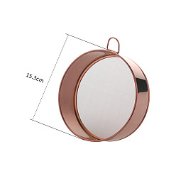 Розовое Золото Полуавтоматические 304 просеиватели для выпечки из нержавеющей стали, сито для муки, для выпечки, розовое золото , 153x50 мм