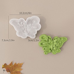 Белый Силиконовые формы для свечей в виде бабочек, для изготовления свечей, белые, 102x73x30 мм