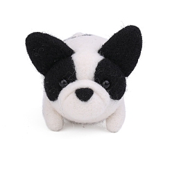 Черный Комплект для валяния с инструкциями, 4 иглы для валяния шт., шерсть, 1 пена для валяния из ПК, наборы для валяния кошек и собак для начинающих, чёрные, 135x90x55 мм