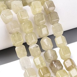 Lemon Quartz Heated Natural Lemon Quartz Beads Strands, Cuboid, 10~12x9~10x9~10mm, Hole: 0.6~0.9mm, about 32~36pcs/strand, 14.37~16.34(36.5~41.5cm)