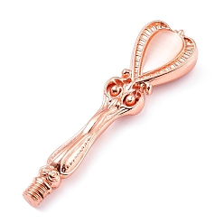 Rose Gold Alloy Handles, with Cat Eye, for Wax Seal Stamp, Wedding Invitations Making, Scepter, Rose Gold, 88.5x24.5x14mm
