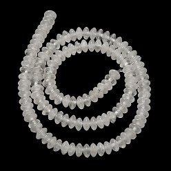 Quartz Crystal Natural Quartz Crystal Beads Strands, Saucer Beads, Rondelle, 6~6.5x2.5~3mm, Hole: 1mm, about 128~130pcs/strand, 16.02~ 16.26''(40.7~41.3cm)