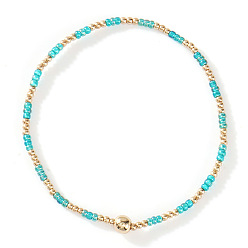 Весенне-зеленый Браслеты из стеклянных бусин и бусин CCB, составные браслеты для женщин, весенний зеленый, 7-7/8 дюйм (20 см), внутренний диаметр: 6-1/2 дюйм (16.5 см)