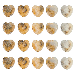 Loco Ágata Ágata loca naturales hebras, facetados, corazón, 10x10x5 mm, agujero: 1.2 mm, sobre 20 unidades / cadena, 76.77'' (195 cm)