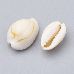 Seashell Color Cowrie Shell Beads, Seashell Color, 18~23x11~15x8~12mm, about 340pcs/500g