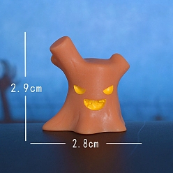 Дерево Хэллоуин скульптура из смолы украшения дисплея, для домашнего офисного стола, дерево, 29x28 мм