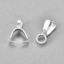 Серебро 304 нержавеющей стали ледоруб прижимные поручительств, серебряные, 9x2.5 мм, отверстие : 2.5 мм, штифты : 0.7x0.4 мм