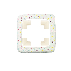 Белый Квадратный хлопковый захват, полоса, рамка, чехол для коврика, фланелевая пробойная игла, швейные аксессуары, белые, 250x250 мм