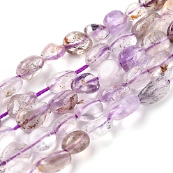 Super Seven Quartz Natural Mixed Quartz Beads Strands, Tumbled Stone, Nuggets, 5.5~10.5x5.5~7x2.5~6.5mm, Hole: 0.8mm, about 54pcs/strand, 15.94 inch(40.5cm)