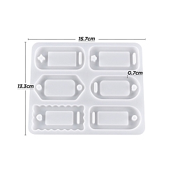 Белый Геометрические подвески своими руками силиконовые формы, формы для литья смолы, для уф-смолы, изготовление ювелирных изделий из эпоксидной смолы, белые, 157x133x7 мм