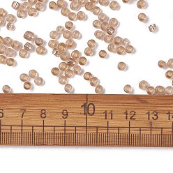 Peru 6/0 Glass Seed Beads, Silver Lined Round Hole, Round, Peru, 4mm, Hole: 1.5mm, about 6639 pcs/pound