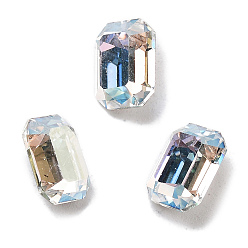 Кристалл K 9 кабошоны из стеклянного страза, задние и задние, прямоугольные, кристалл, 8x6x4 мм