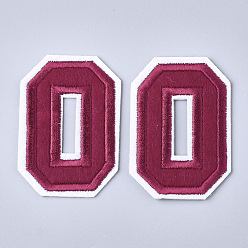 Number Computerized Embroidery Cloth Iron On Patches, Costume Accessories, Appliques, Number, Num.0, 59x41x1.5mm