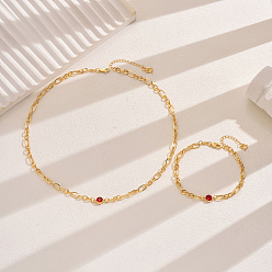 Настоящее золото 18K Элегантный винтажный повседневный комплект из латунных браслетов и ожерелий для женщин, реальный 18 k позолоченный