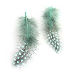 Аквамарин Аксессуары костюма цыпленка перо, окрашенные, аквамарин, 65~135x25~45 мм