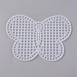 White Cross Stitch Mesh Board, Plastic Canvas Sheets, Butterfly, White, 59x79x1mm