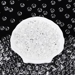 Прозрачный Стеклянные бусины прозрачных цветов, рондель, круглое отверстие, прозрачные, 8~8.5x4.5~5 мм, отверстие : 1.2~1.8 мм, Около 957 шт / фунт