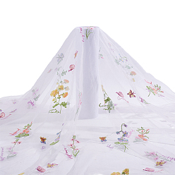 лаванда 1шт. полиэстеровой ткани, аксессуары, Прямоугольник с цветком, лаванда, 1300x0.8 мм, 2 ярдов/шт.