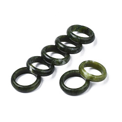 Природный Драгоценный Камень Кольцо из натурального китайского южного нефрита, украшения из драгоценных камней для женщин, размер США 5 1/2 (16.1 мм) ~ размер США 8 3/4 (18.7 мм)