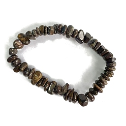 Кровь драконов Растягивающиеся браслеты из натуральной крови дракона, чип, внутренний диаметр: 2-1/8~2-3/8 дюйм (5.5~6 см)