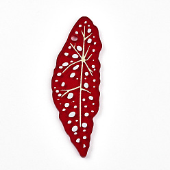 (123L) Белый крем непрозрачный блеск Прозрачные акриловые подвески с принтом, лист, огнеупорный кирпич, 79x26x2.8 мм, отверстие : 3.3 мм