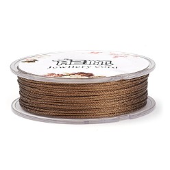 Coconut Brown Polyester Metallic Thread, Coconut Brown, 1mm, about 32.8 yards(30m)/roll